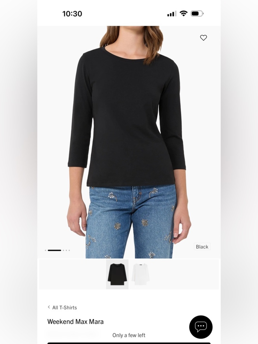 MaxMara Black Long-Sleeve Tee